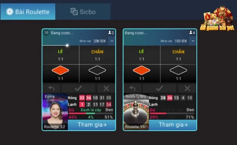 Live casino là sản phẩm giải trí thú vị của 68 game bài