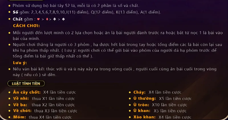 Tính điểm dựa trên kết quả ván đấu và lượng bài còn lại